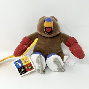 2002 Salt Lake City Winter Olympics Coal The Bear Beanbag Plush Hockey